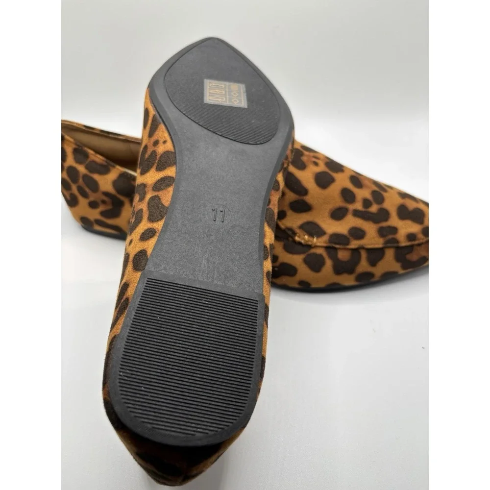 MUSSHOE Loafers Women Comfortable Pointed Toe Slip-ons Flats ‎ Leopard 11